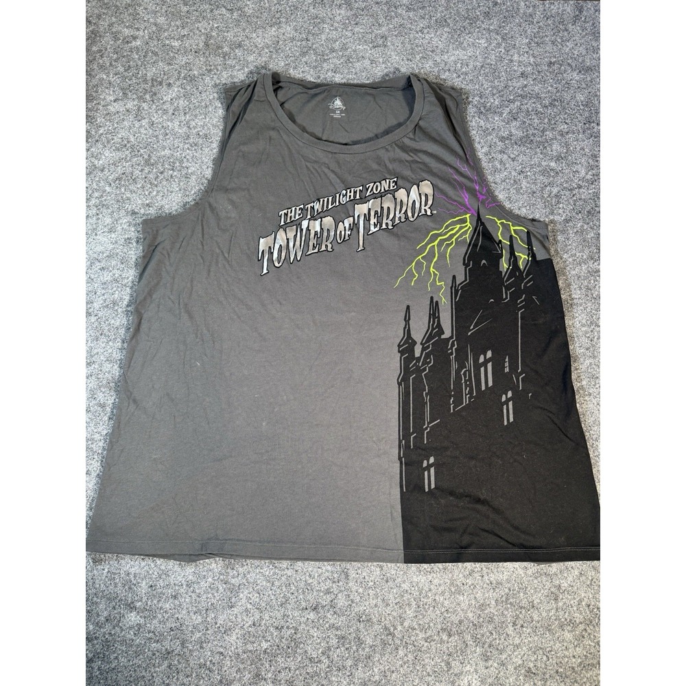 Disney Parks The Twilight Zone Tower Of Terror Tank Top Womens Size 3X Gray